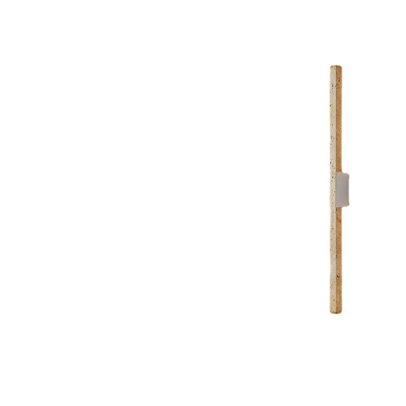 Japanese Wabi-Sabi Yellow Travertine Long Strip LED Wall Sconce Lamp