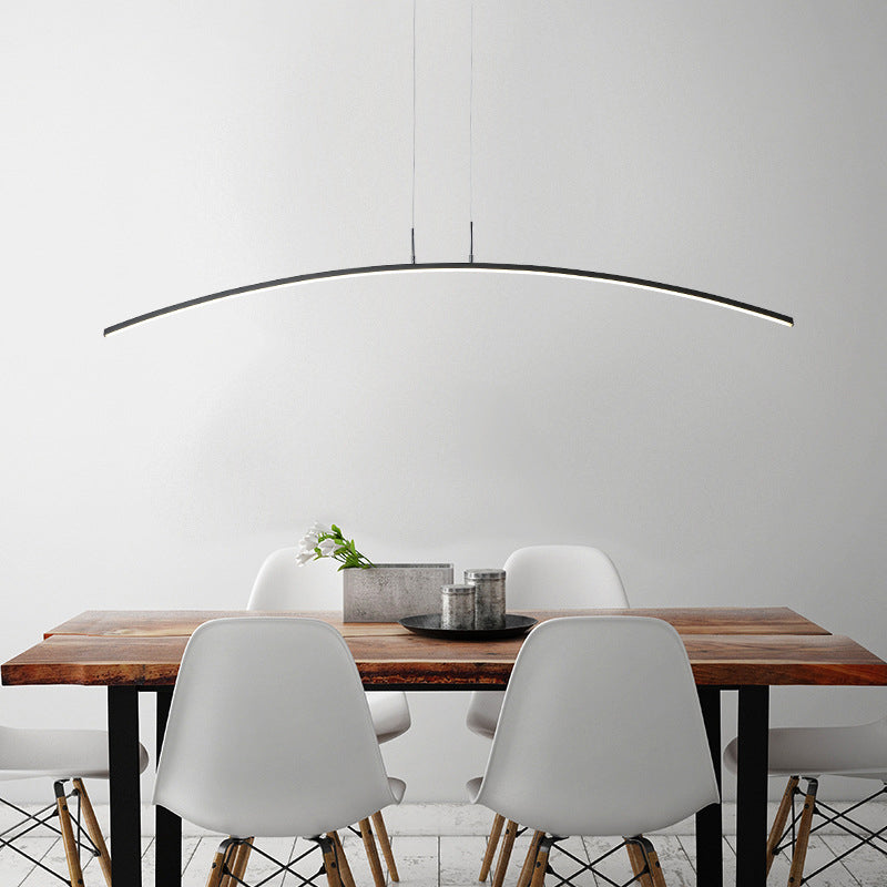 Nordic Minimalist Arch Linear LED Chandelier