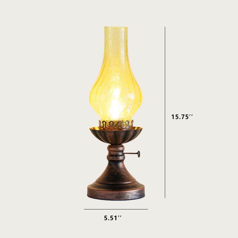 Vintage Antique Kerosene Oil Lamp 1-Light Table Lamp