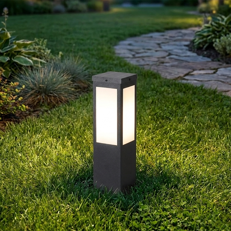 Modern Minimalist Waterproof Metal & PC Pillar 1-Light Outdoor Light Landscape Lighting For Garden & Outdoor Patio
