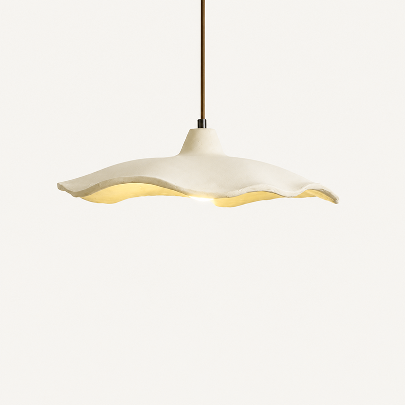 Japanese Vintage Flower Shape Lampshade Cement 1/2/3-Light Island Light Chandelier