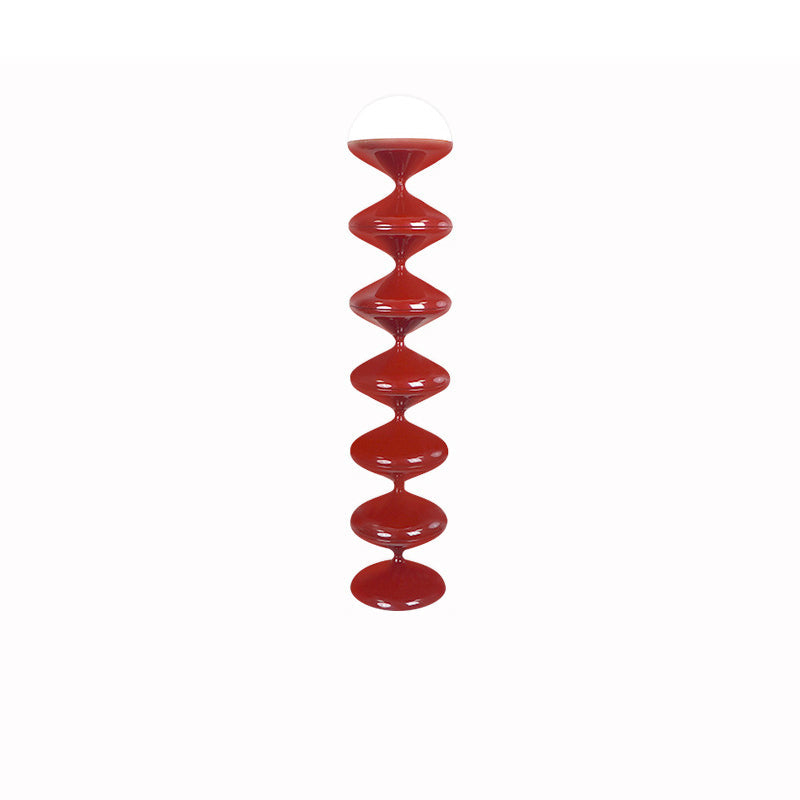 Contemporary Scandinavian Iron Acrylic Cream Round 1-Light Standing Floor Lamp For Bedroom