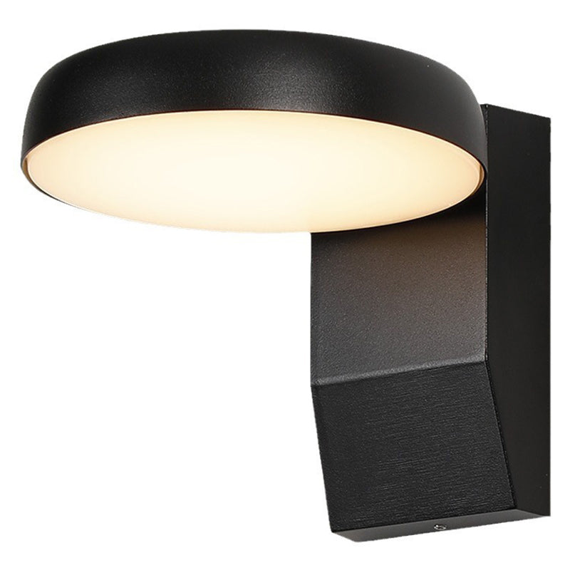 Modern Minimalist Waterproof Rotatable Aluminum PC Square Round LED Wall Sconce Lamp For Outdoor Patio