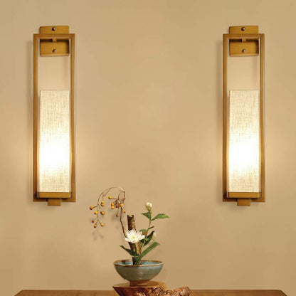 Modern Classical Minimalist Iron Cloth 1-Light Wall Sconce Lamp
