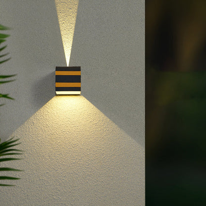 Modern Minimalist Square Cube Aluminum Waterproof LED Wall Sconce Lamp For Outdoor