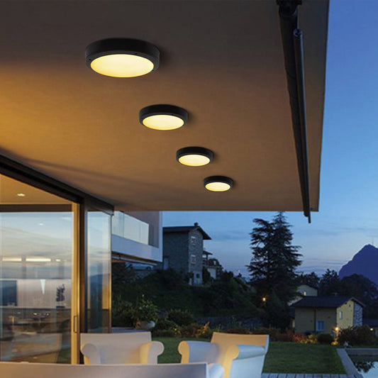 Modern Minimalist Round Octagon Aluminum Waterproof LED Flush Mount Ceiling Light for Living Room