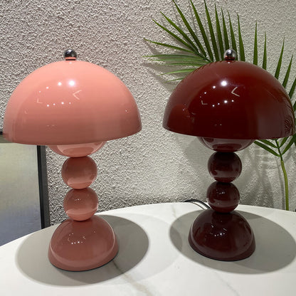 Contemporary Nordic Metal Mushroom Round Pod 1-Light Table Lamp for Bedroom