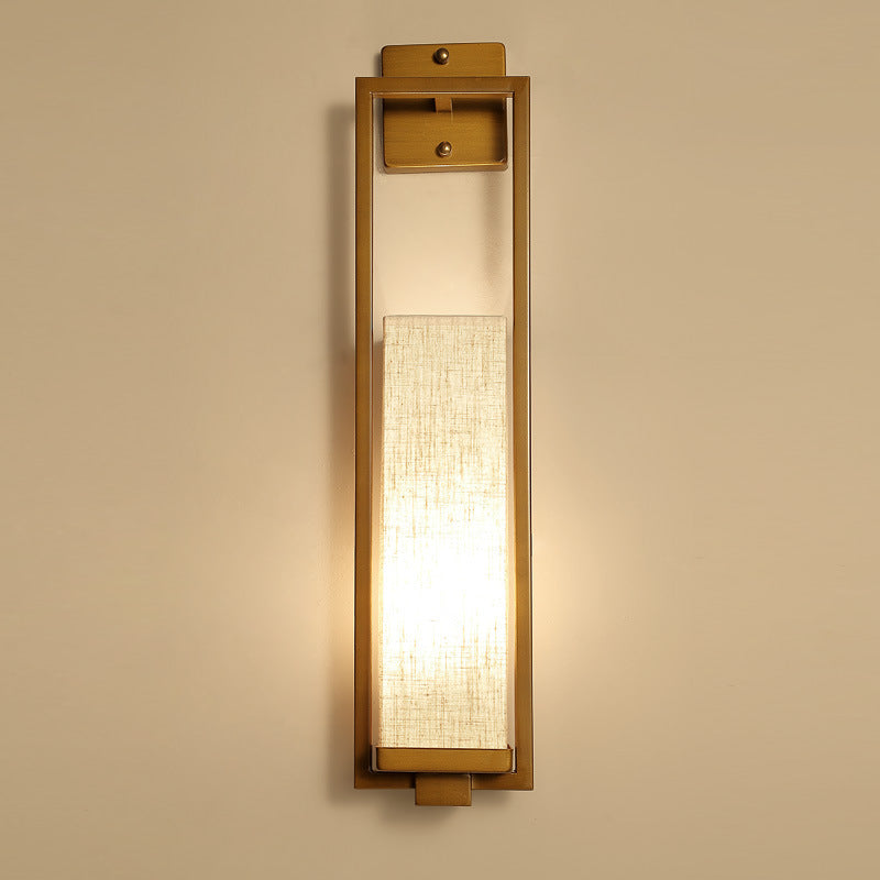 Modern Classical Minimalist Iron Cloth 1-Light Wall Sconce Lamp