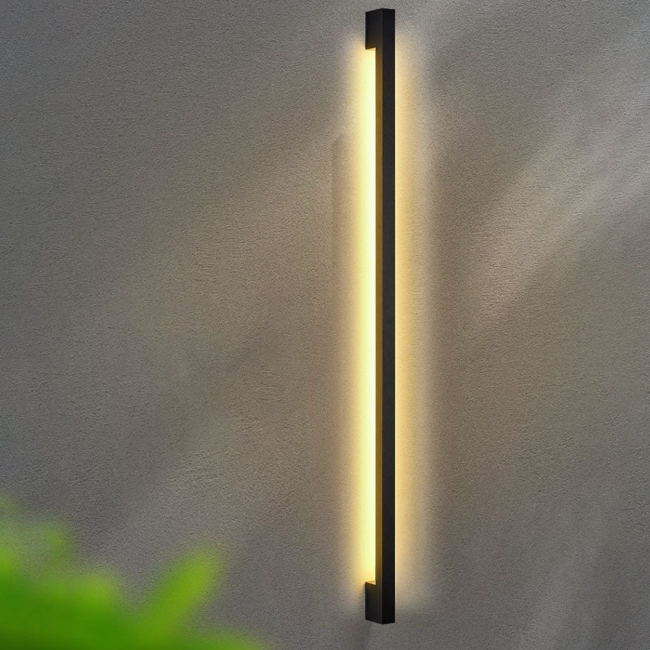 Modern Simplicity Long Strip Iron Silicone LED Wall Sconce Lamp for Living Room