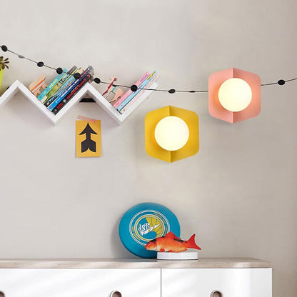 Contemporary Nordic Globe Glass Ball 1-Light Wall Sconce Lamp For Bedroom
