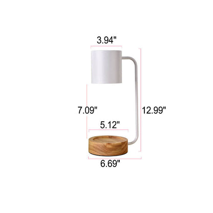Japanese Minimalist Wood Timing Dimming 1-Light Melting Wax Table Lamp