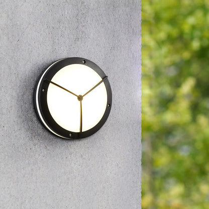Modern Minimalist Round Aluminum Acrylic Outdoor Waterproof LED Flush Mount Ceiling Light For Outdoor Patio