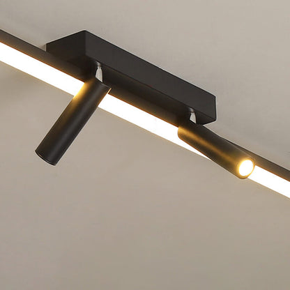 Modern Minimalist Long Strip Iron Acrylic LED Spotlight Flush Mount Ceiling Light
