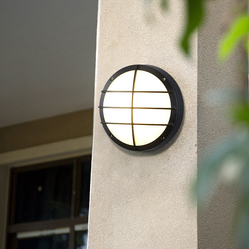 Modern Minimalist Round Aluminum Acrylic Outdoor Waterproof LED Flush Mount Ceiling Light For Outdoor Patio