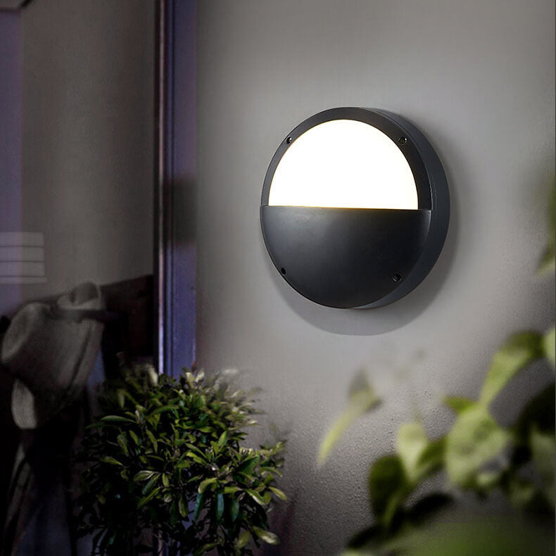 Modern Minimalist Round Aluminum Acrylic Outdoor Waterproof LED Flush Mount Ceiling Light For Outdoor Patio