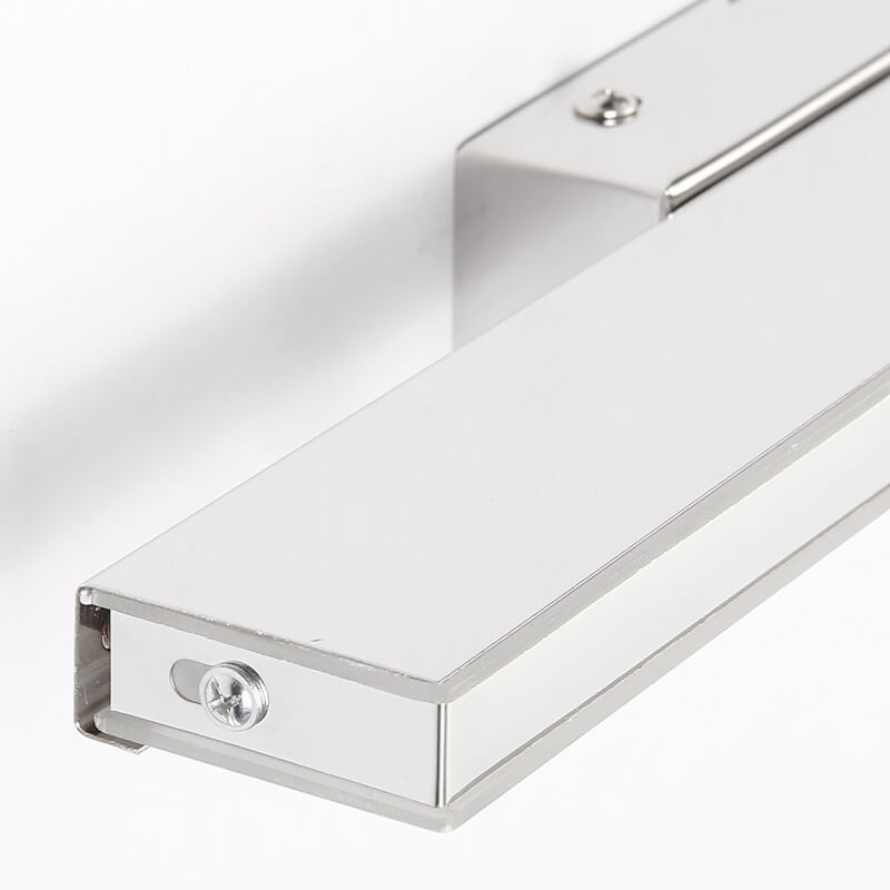 Modern Minimalist Rectangular Column Stainless Steel Anti-Fog Vanity Light LED Wall Sconce Lamp For Bathroom & Living Room
