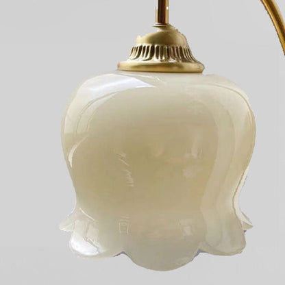 Traditional Vintage Floral Resin Copper Iron 1-Light Wall Sconce Lamp For Bedroom
