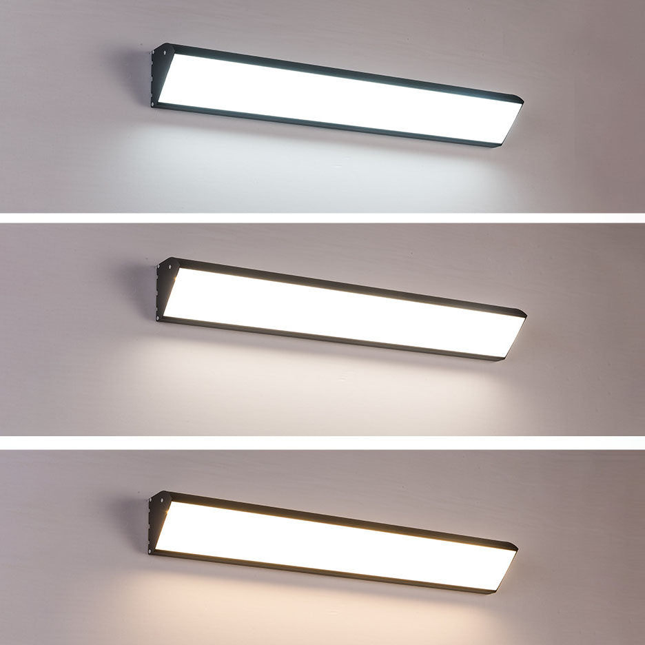 Contemporary Industrial Rectangular Aluminum PC Waterproof LED Wall Sconce Lamp For Outdoor Patio