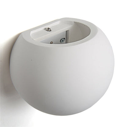 Modern Minimalist Round Drum Up and Down Gypsum 1-Light  Wall Sconce Lamp