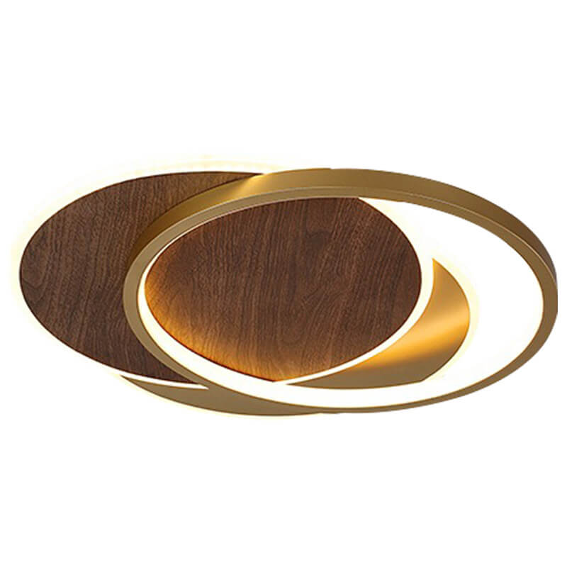 Modern Nordic  Wrought Iron Round Circular LED Flush Mount Lighting for Living Room