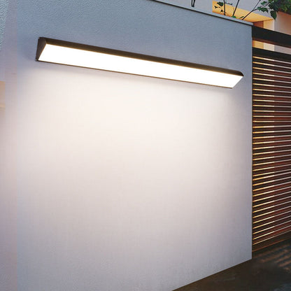 Contemporary Industrial Rectangular Aluminum PC Waterproof LED Wall Sconce Lamp For Outdoor Patio