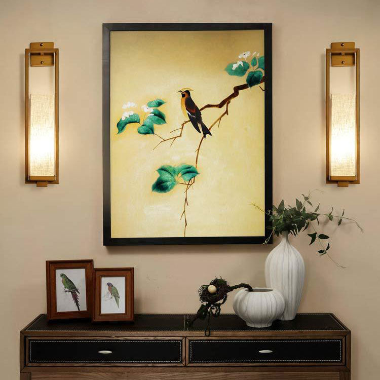 Modern Classical Minimalist Iron Cloth 1-Light Wall Sconce Lamp