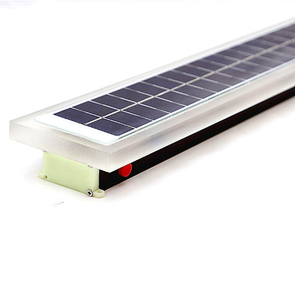 Modern Minimalist Aluminum Acrylic Outdoor Solar Rectangular Strip Waterproof Patio LED Wall Sconce Lamp for Outdoor Patio