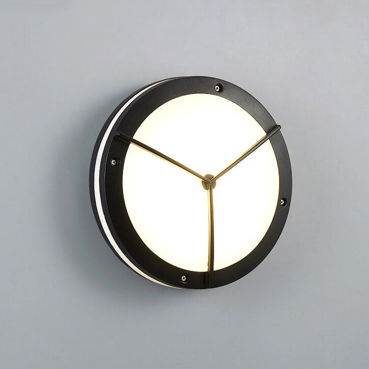 Modern Minimalist Round Aluminum Acrylic Outdoor Waterproof LED Flush Mount Ceiling Light For Outdoor Patio