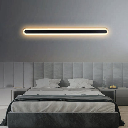 Modern Minimalist Long Bar Iron Acrylic LED Wall Sconce Lamp