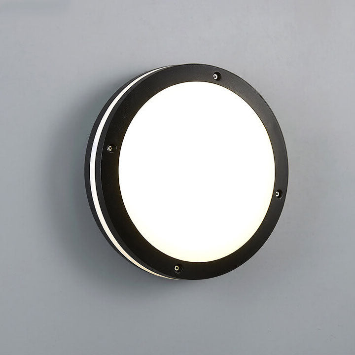 Modern Minimalist Round Aluminum Acrylic Outdoor Waterproof LED Flush Mount Ceiling Light For Outdoor Patio