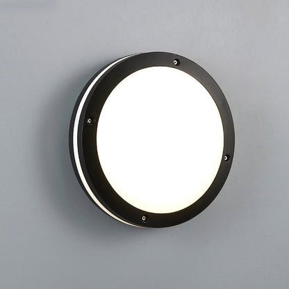 Modern Minimalist Round Aluminum Acrylic Outdoor Waterproof LED Flush Mount Ceiling Light For Outdoor Patio