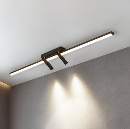 Modern Minimalist Long Strip Iron Acrylic LED Spotlight Flush Mount Ceiling Light