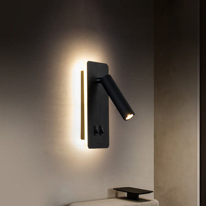 Contemporary Nordic Iron Square Spotlight Rotatable LED Reading Wall Sconce Lamp For Living Room & Bedroom