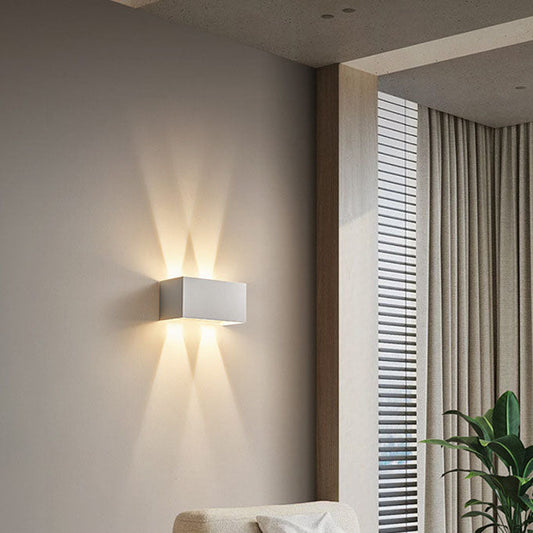 Modern Minimalist Aluminum Square Flat Adjustable Beam LED Reading Wall Sconce Lamp For Entryway