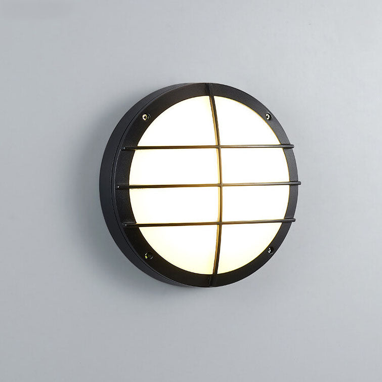 Modern Minimalist Round Aluminum Acrylic Outdoor Waterproof LED Flush Mount Ceiling Light For Outdoor Patio