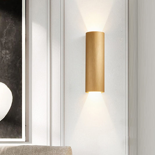 Modern Minimalist Aluminum Cylindrical LED Wall Sconce Lamp