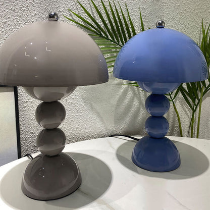 Contemporary Nordic Metal Mushroom Round Pod 1-Light Table Lamp for Bedroom