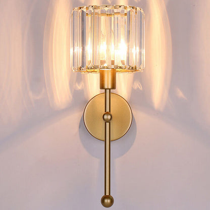 Traditional Vintage Iron Glass Round Bird 1-Light Wall Sconce Lamp for Living Room
