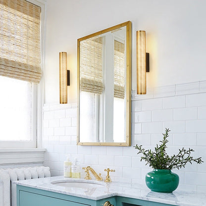 Modern Luxury Vanity  Grid Column Hardware Acrylic LED Wall Sconce Lamp