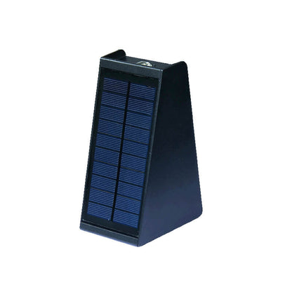 Simple Solar Trapezoid Outdoor Waterproof Up and Down Lights LED Wall Sconce Lamp