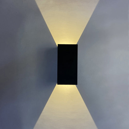 Modern Minimalist Aluminum Smart Square APP Dimming Waterproof LED Wall Sconce Lamp For Outdoor