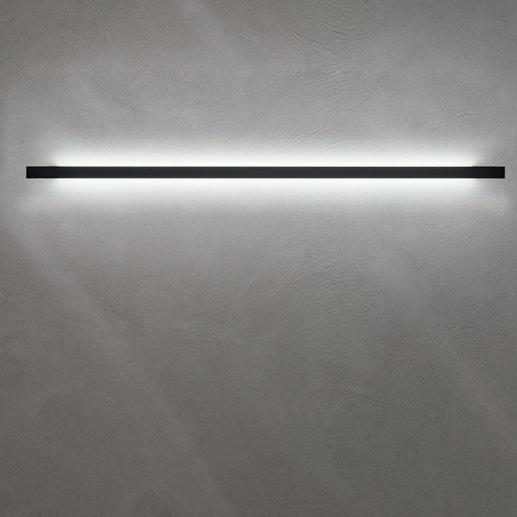Modern Simplicity Long Strip Iron Silicone LED Wall Sconce Lamp for Living Room