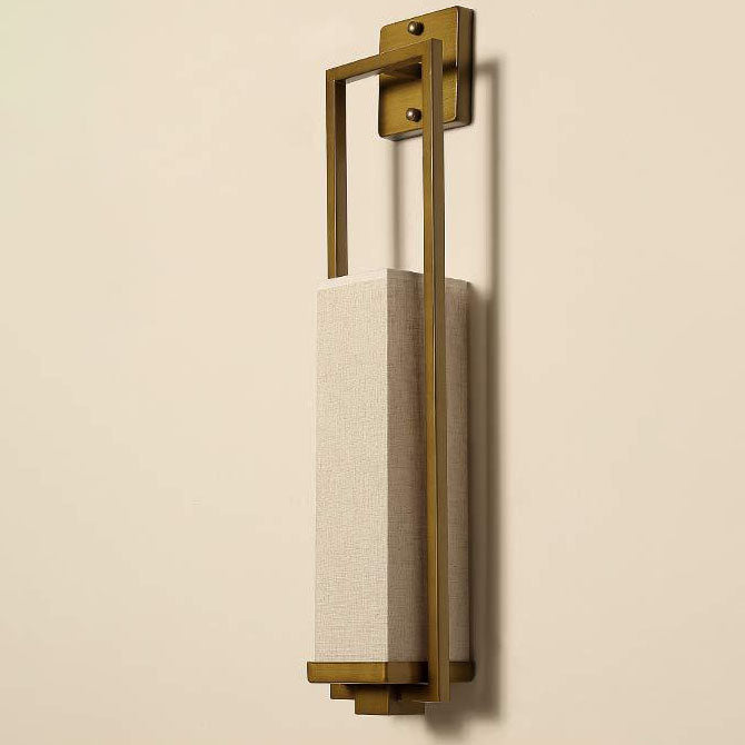 Modern Classical Minimalist Iron Cloth 1-Light Wall Sconce Lamp