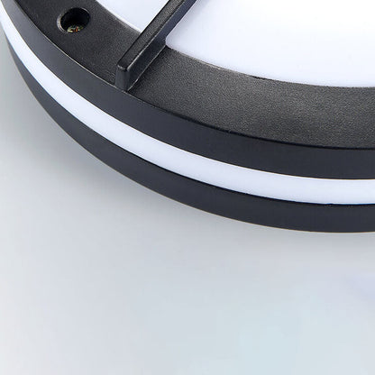 Modern Minimalist Round Aluminum Acrylic Outdoor Waterproof LED Flush Mount Ceiling Light For Outdoor Patio