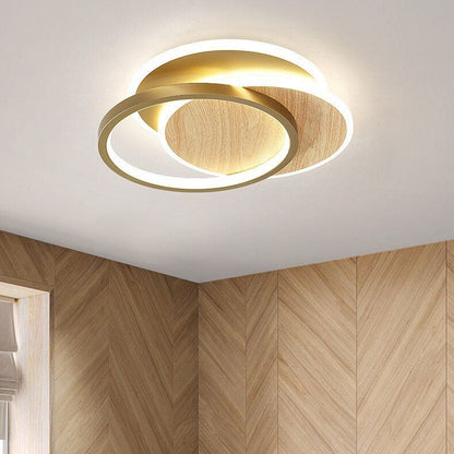 Modern Nordic  Wrought Iron Round Circular LED Flush Mount Lighting for Living Room