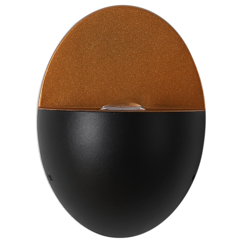 Modern Minimalist Oval Shape Aluminum Outdoor Waterproof LED Wall Sconce Lamp for Outdoor Patio