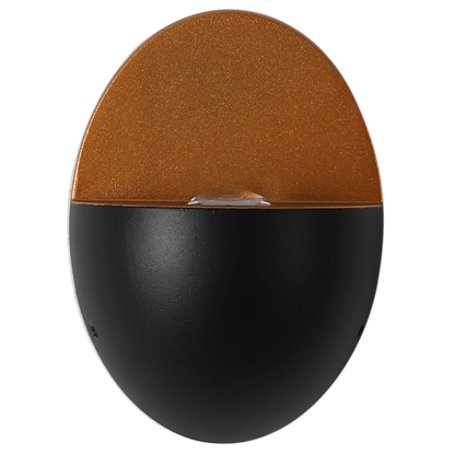 Modern Minimalist Oval Shape Aluminum Outdoor Waterproof LED Wall Sconce Lamp for Outdoor Patio