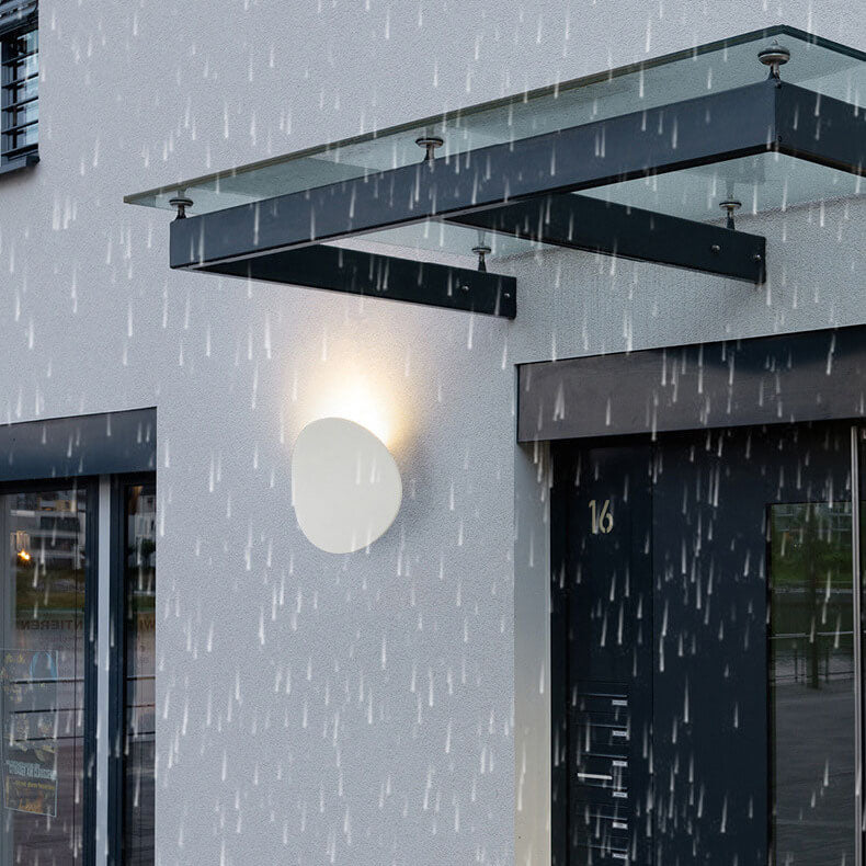 Minimalist Round 1-Light LED Indoor Outdoor Wall Sconce Lamp