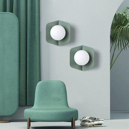 Contemporary Nordic Globe Glass Ball 1-Light Wall Sconce Lamp For Bedroom