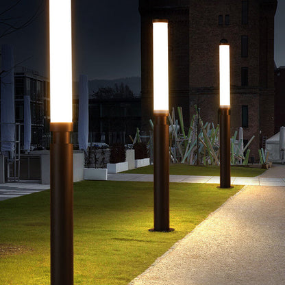 Modern Minimalist Acrylic Aluminum Hardware Lipstick Design LED Outdoor Lawn Floor Lamp For Outdoor